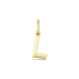 mila green Sterling Silver 18ct Gold Vermeil Plated Polished Initial 'L' Necklace Charm