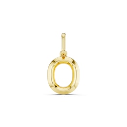 mila green Sterling Silver 18ct Gold Vermeil Plated Polished Initial 'O' Necklace Charm