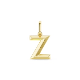 mila green Sterling Silver 18ct Gold Vermeil Plated Polished Initial 'Z' Necklace Charm