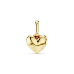 mila green Sterling Silver 18ct Gold Vermeil Plated Polished Heart-Shaped Necklace Charm