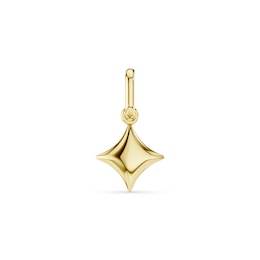 mila green Sterling Silver 18ct Gold Vermeil Plated Four-Point Star Necklace Charm