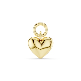 mila green Sterling Silver 18ct Gold Vermeil Plated Polished Small Heart Earring Charm