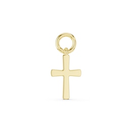 mila green Sterling Silver 18ct Gold Vermeil Plated Polished Cross Earring Charm