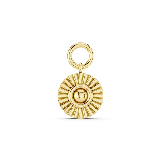 mila green Sterling Silver 18ct Gold Vermeil Plated Sunburst Earring Charm