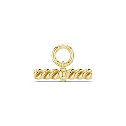 mila green Sterling Silver 18ct Gold Vermeil Plated Twisted Rope T-Bar Earring Charm