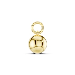mila green Sterling Silver 18ct Gold Vermeil Plated Polished Sphere Earring Charm