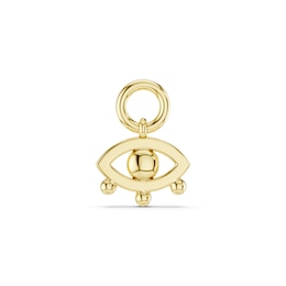 mila green Sterling Silver 18ct Gold Vermeil Plated Beaded Evil Eye Earring Charm