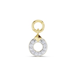 mila green Sterling Silver 18ct Gold Vermeil Plated Diamond Pavé Circle Earring Charm