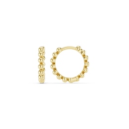 mila green Sterling Silver 18ct Gold Vermeil Plated Beaded Huggie Earrings