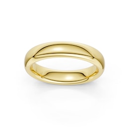 mila green Sterling Silver 18ct Gold Vermeil Plated Polished Dome Band Ring