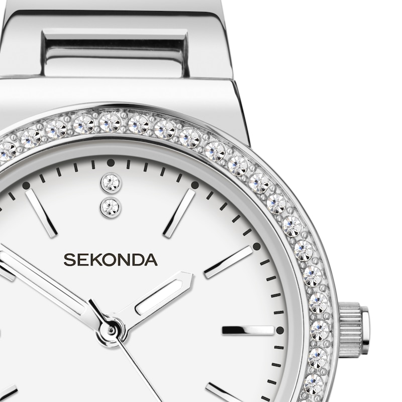 Main Image 2 of Sekonda Amelia Crystal Ladies' Silver Tone Bracelet Watch