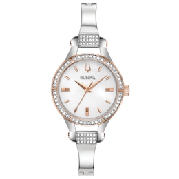 Bulova Classic Crystal Ladies' Stainless Steel Bangle Bracelet Watch