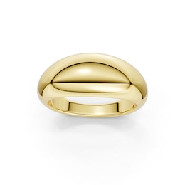mila green Sterling Silver 18ct Gold Vermeil Plated Polished Dome Band Ring