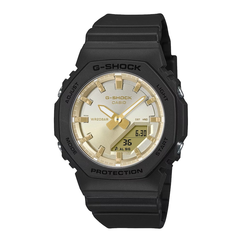 Main Image 2 of G-Shock GMA-P2100SG-1AER Men's Carbon Core Gold-Tone Dial Black Resin Strap Watch