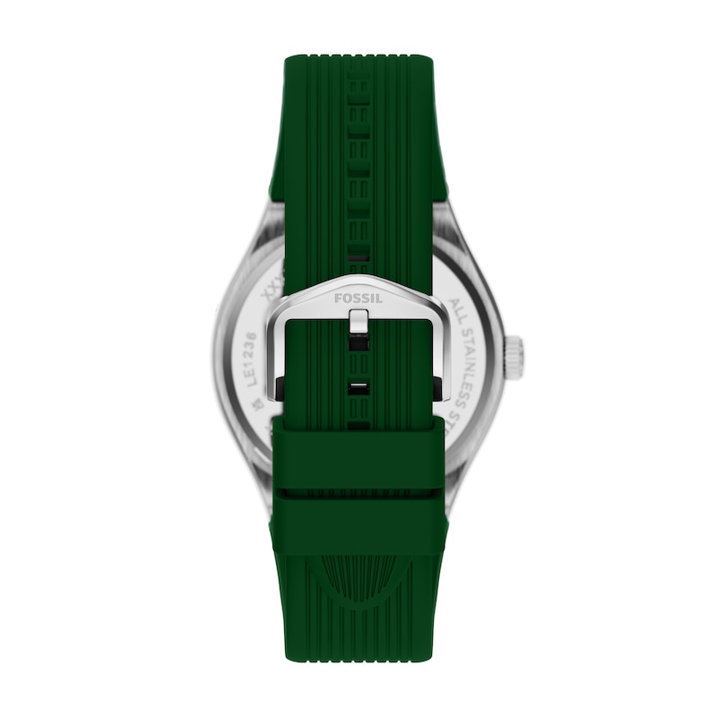 Main Image 5 of Fossil Big Tic World Flags Mexico And Italy Multicolour Dial Green Silicone Strap Watch
