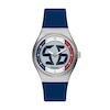 Thumbnail Image 1 of Fossil Big Tic World Flags France Multicolour Dial Blue Silicone Strap Watch