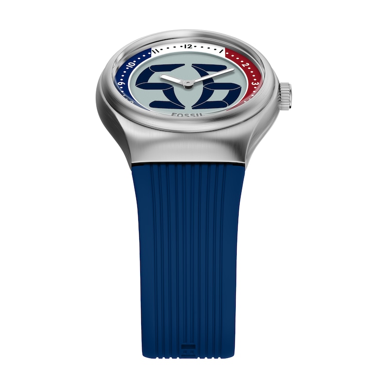 Main Image 4 of Fossil Big Tic World Flags France Multicolour Dial Blue Silicone Strap Watch