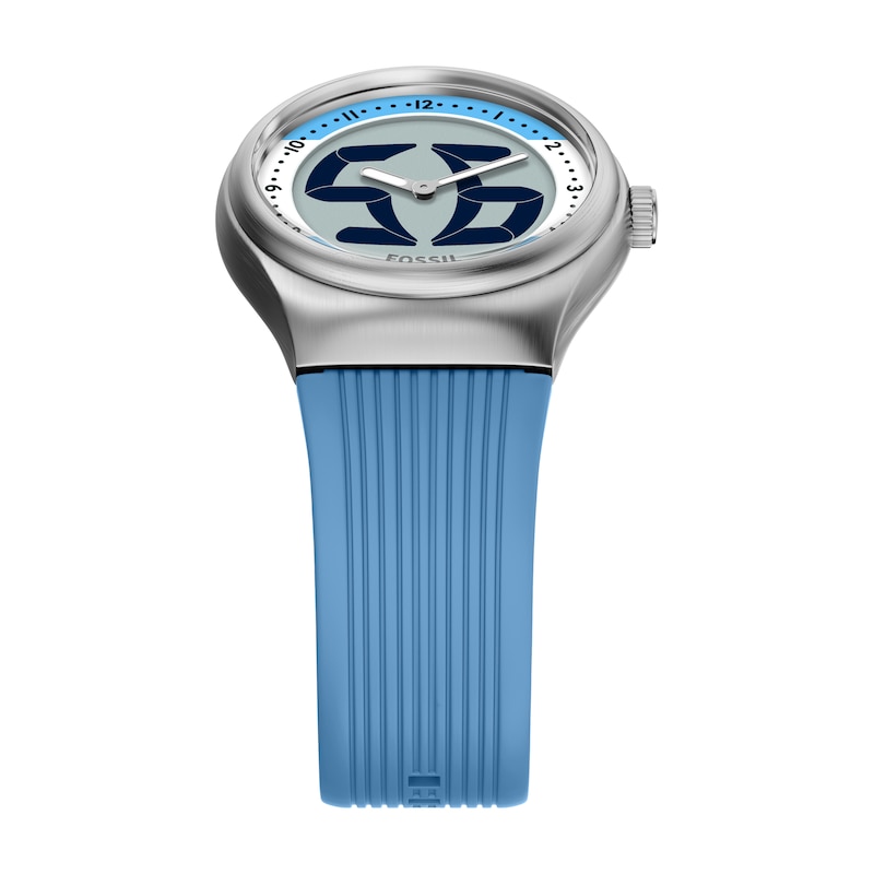 Main Image 4 of Fossil Big Tic World Flags Argentina Multicolour Dial Blue Silicone Strap Watch