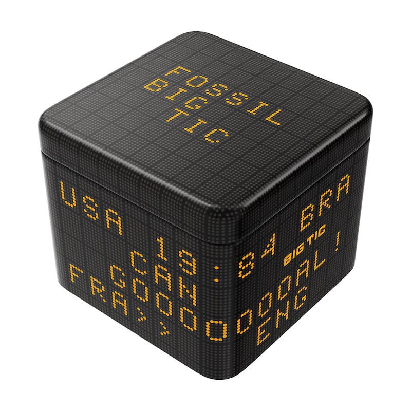 Main Image 8 of Fossil Big Tic World Flags England Multicolour Dial White Silicone Strap Watch