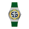 Thumbnail Image 1 of Fossil Big Tic World Flags Brazil Multicolour Dial Green Silicone Strap Watch