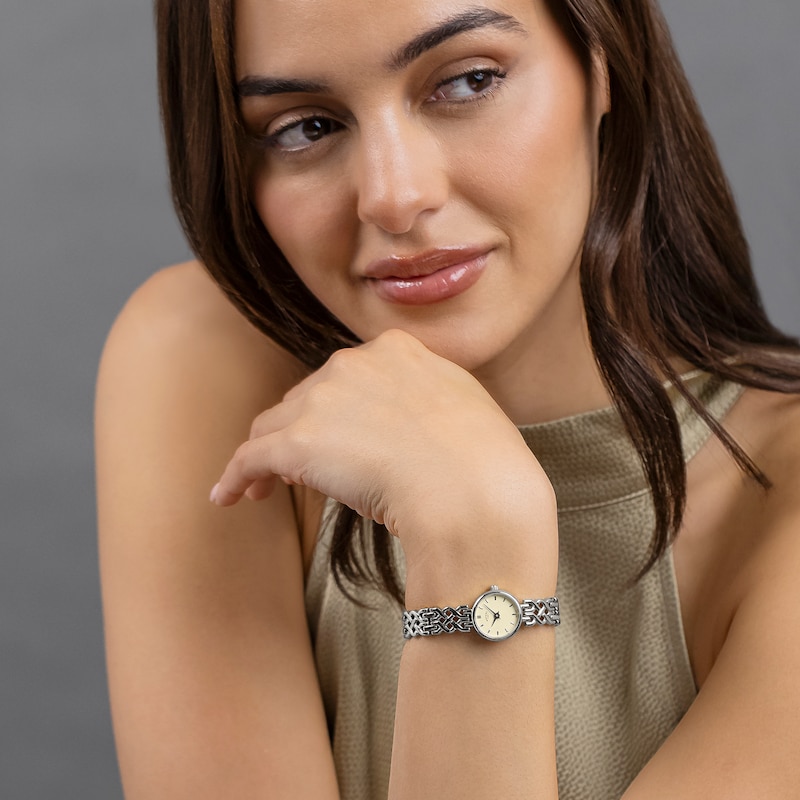 Main Image 4 of Rotary 1895 Women's White Dial Stainless Steel Bracelet Watch