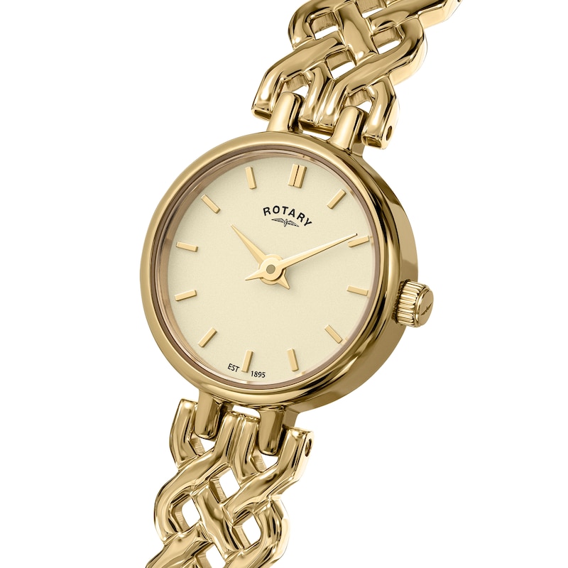 Main Image 2 of Rotary 1895 Women's Champagne Dial Gold Tone Stainless Steel Bracelet Watch