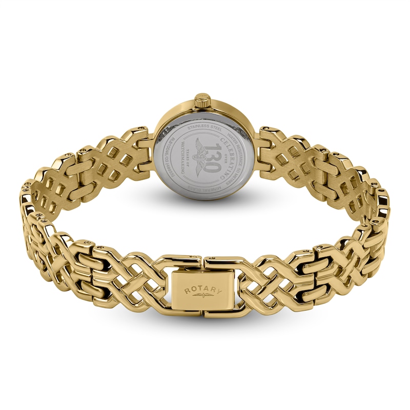 Main Image 3 of Rotary 1895 Women's Champagne Dial Gold Tone Stainless Steel Bracelet Watch