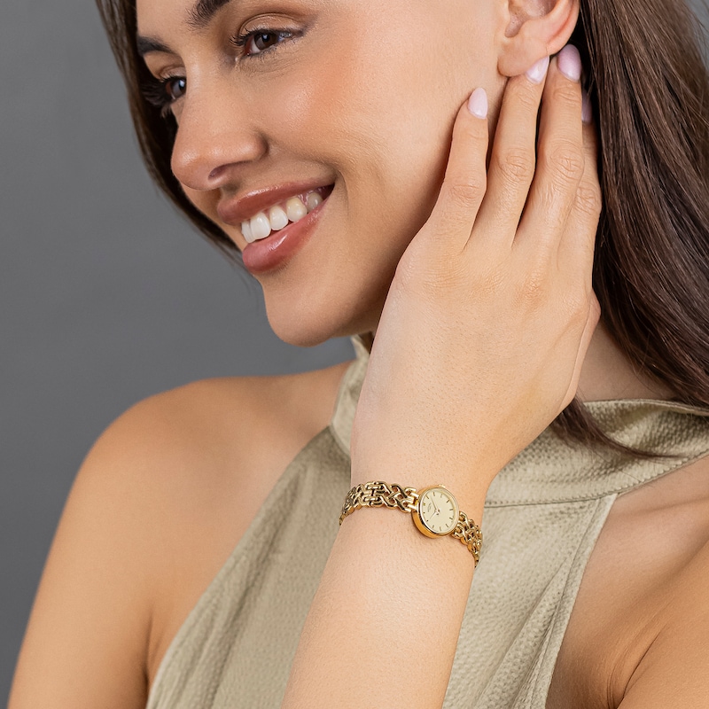 Main Image 4 of Rotary 1895 Women's Champagne Dial Gold Tone Stainless Steel Bracelet Watch
