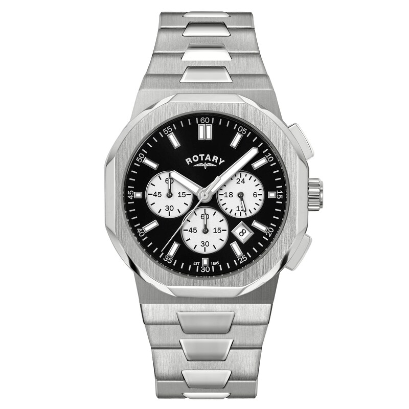Main Image 1 of Rotary Regent Men's Chronograph Black Dial Two Tone Stainless Steel Bracelet Watch