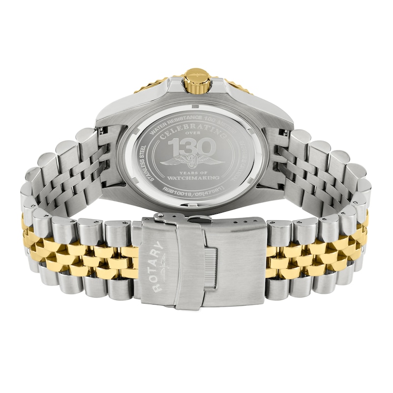 Main Image 3 of Rotary Apex 100 Men's Blue Dial Two Tone Stainless Steel Bracelet Watch