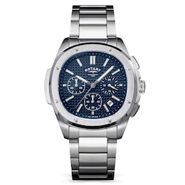 Rotary Apex 100 Men's Chronograph Blue Dial Stainless Steel Bracelet Watch
