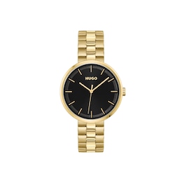HUGO #CRUSH Ladies' Gold IP Bracelet Watch
