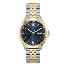 HUGO #SUIT Men's Two Tone Bracelet Watch