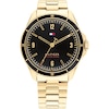 Thumbnail Image 1 of Tommy Hilfiger Men's Black Dial Yellow Gold Tone Watch
