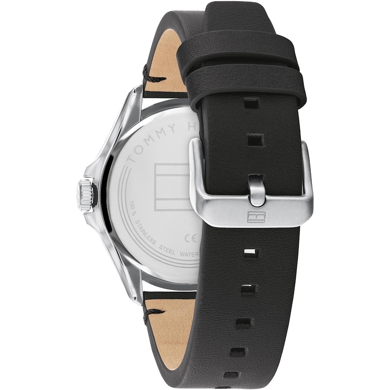 Main Image 3 of Tommy Hilfiger Men's Black Leather Strap Watch