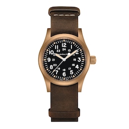 Hamilton Khaki Field Mechanical Bronze Men's Leather Watch