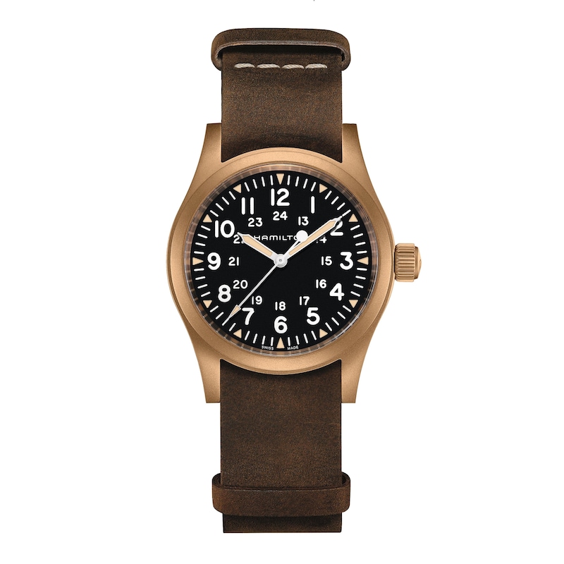 Hamilton Bronze Leather Watch