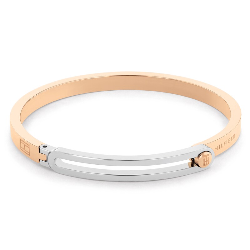 Tommy Hilfiger Ladies' Two Tone Minimalist Bangle
