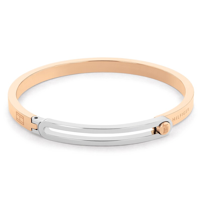 Tommy Hilfiger Ladies' Two-Tone Minimalist Bangle