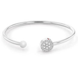 Tommy Hilfiger Stainless Steel Crystal Disc Bangle