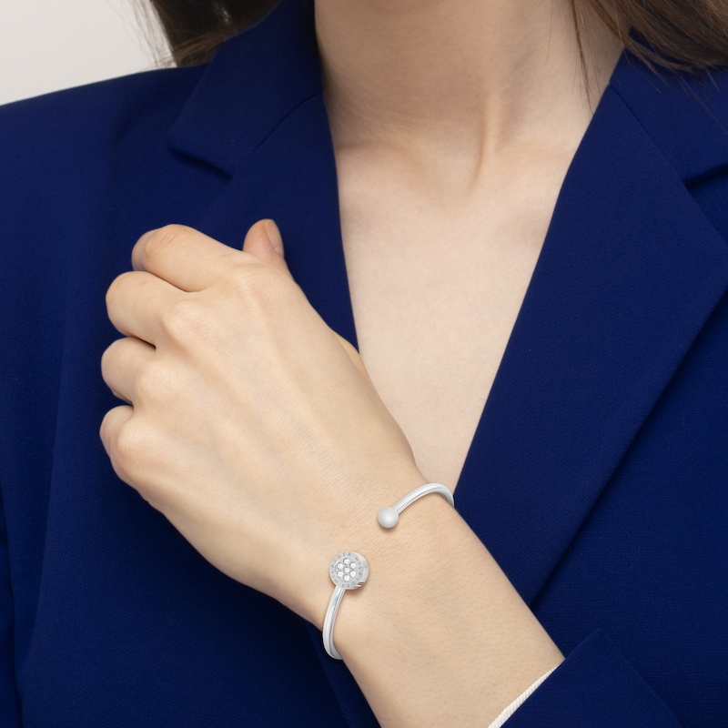 Main Image 2 of Tommy Hilfiger Stainless Steel Crystal Disc Bangle