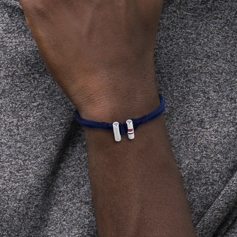 Main Image 2 of Tommy Hilfiger Men's Blue Nylon Double Row Bracelet