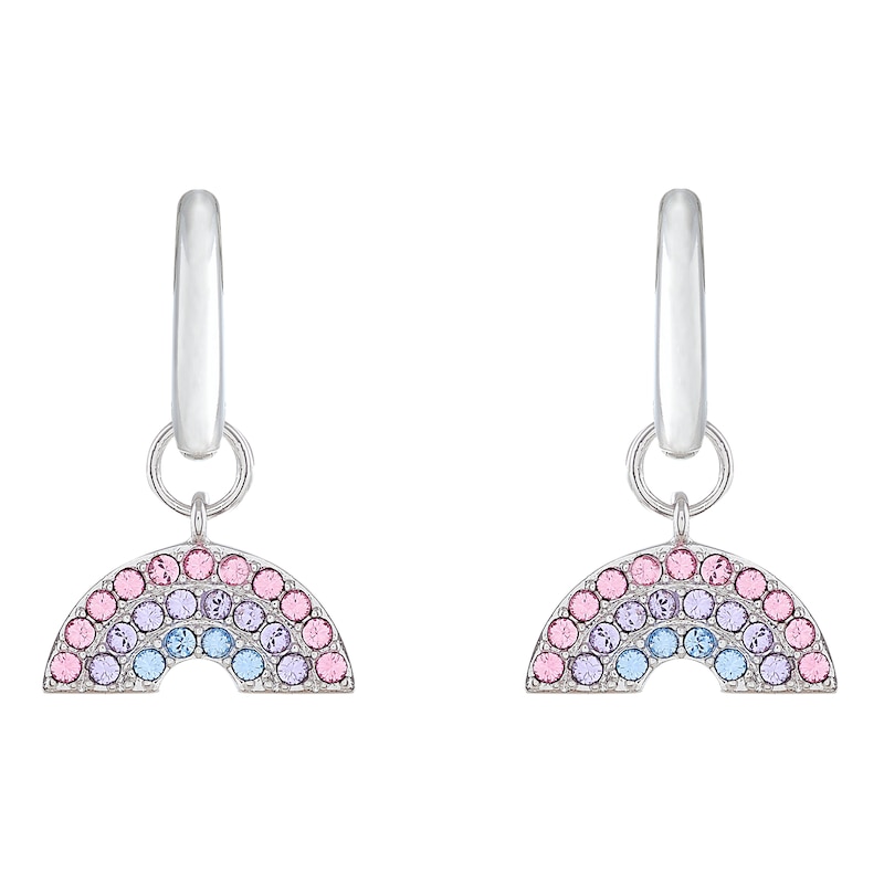 Main Image 1 of Olivia Burton Rainbow Sterling Silver Huggie Hoop Earrings