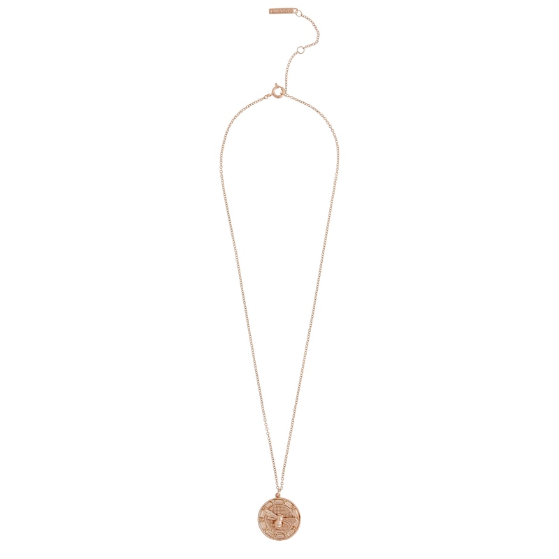 Olivia Burton Lucky Bee Rose Gold Tone Crystal Pendant