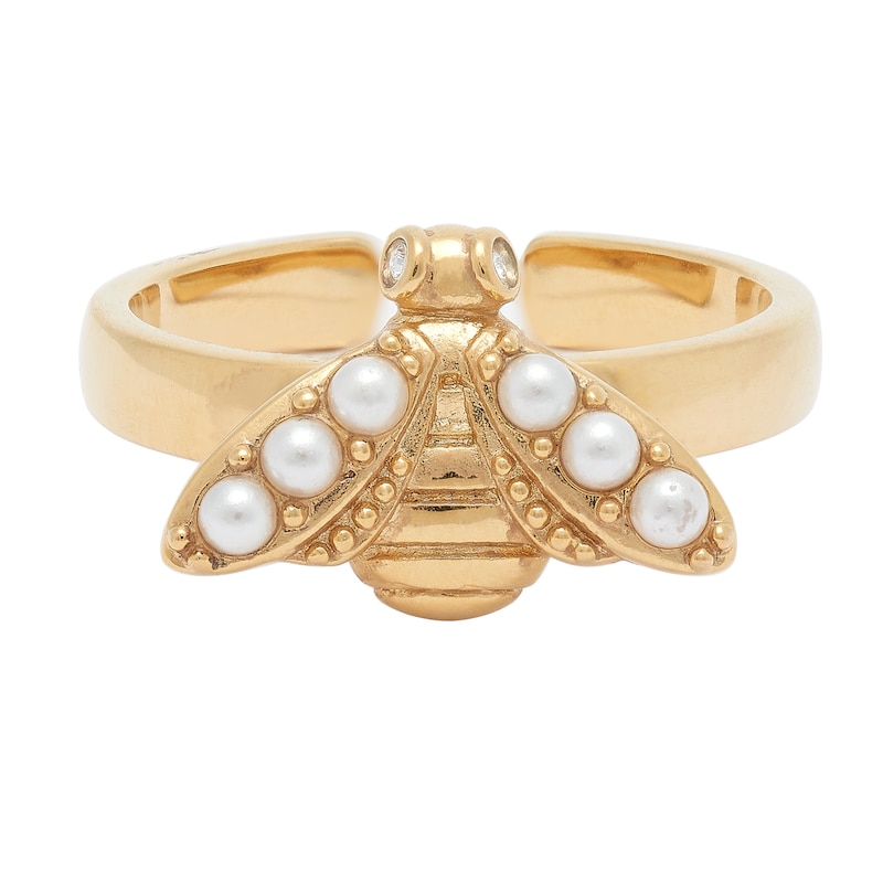 Main Image 1 of Olivia Burton Pearl Bee Gold Tone Ring