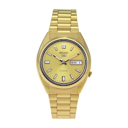 Seiko 5 Men's Automatic Gold Dial & Gold Tone Stainless Steel Bracelet Watch&nbsp;