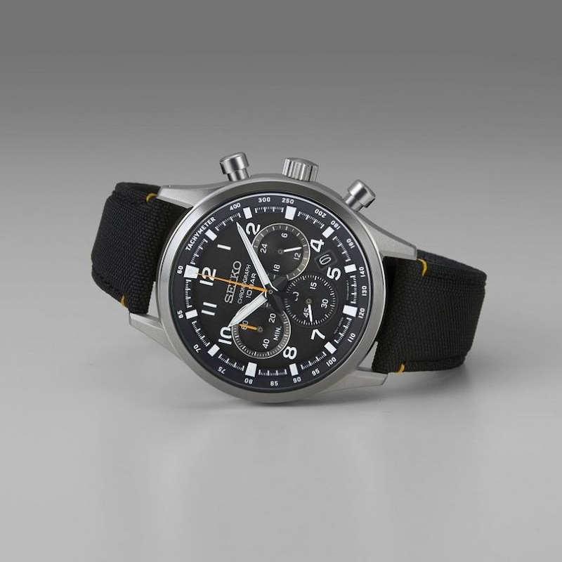 Main Image 3 of Seiko Conceptual Sport Men's Chronograph Black Dial & Black Nylon Strap Watch