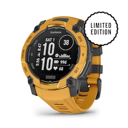Garmin Instinct 3 Solar 45mm Black Dial & Sunburst Silicone Strap Watch
