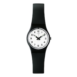Swatch Something New Ladies' Black Plastic Strap Watch