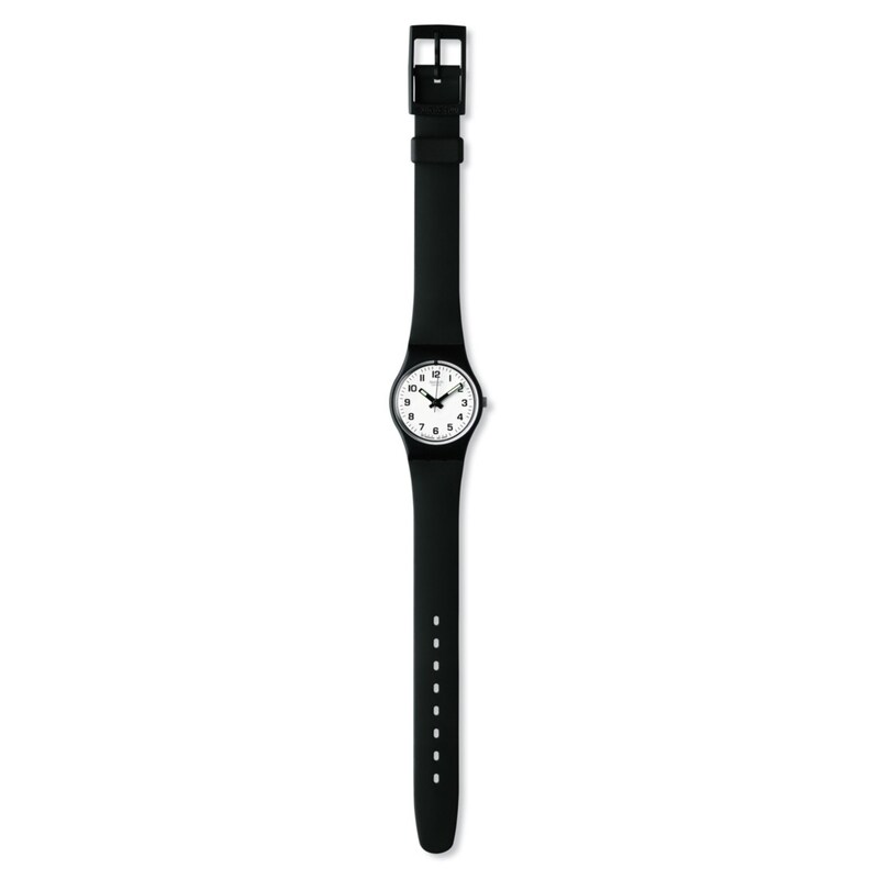 Swatch Something New Ladies' Black Plastic Strap Watch